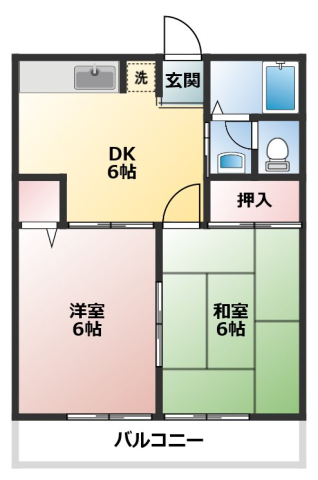 ソレイユBの間取り