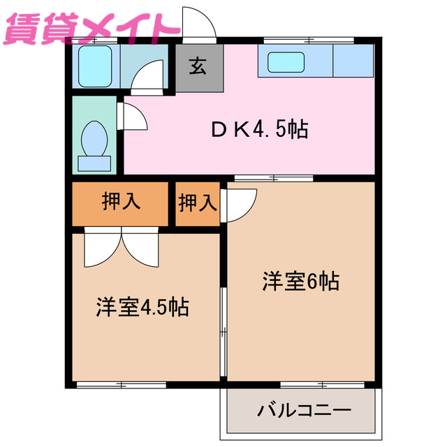 広涼荘の間取り