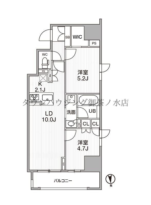 【シーズンフラッツ新御徒町の間取り】