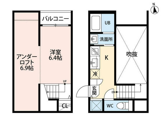 Ｔ．Ａ西子飼町Ａ棟の間取り