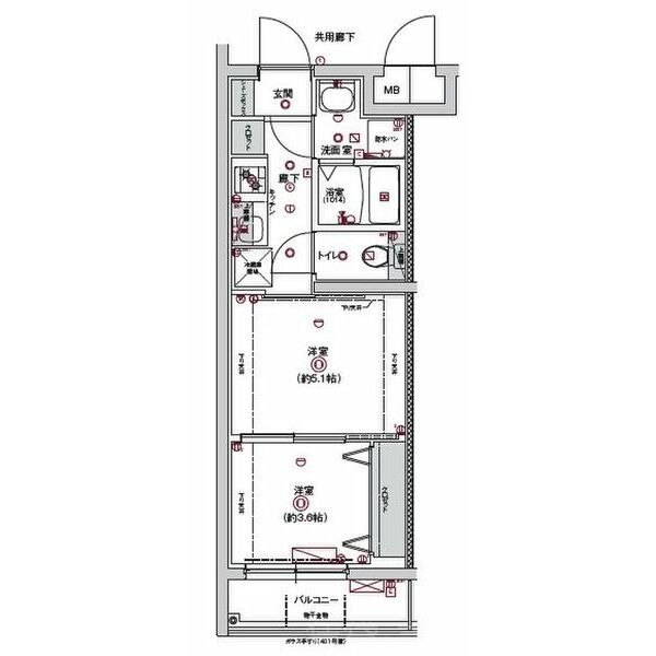 クレストタップ京都丹波口の間取り