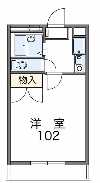 深谷市上柴町西のアパートの間取り