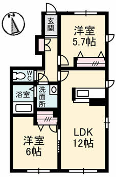 シャーメゾン坂本　１番館の間取り