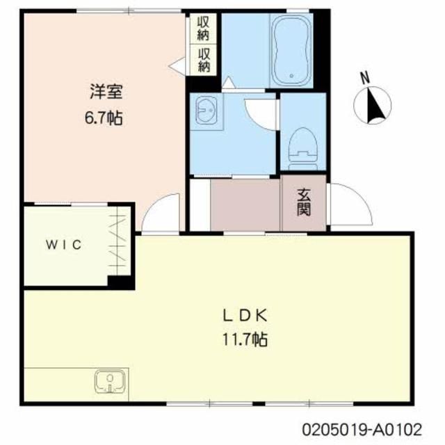 霧島市隼人町住吉のアパートの間取り