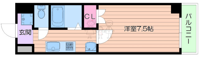 【大阪市住吉区我孫子のマンションの間取り】