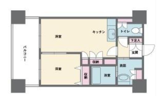 新宿区西新宿のマンションの間取り