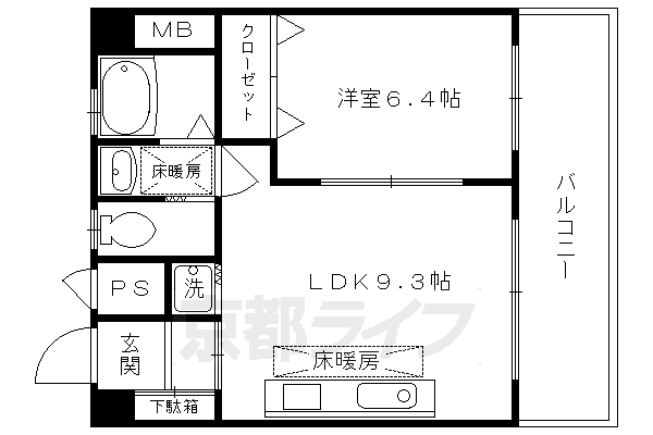 【ドミール東山の間取り】