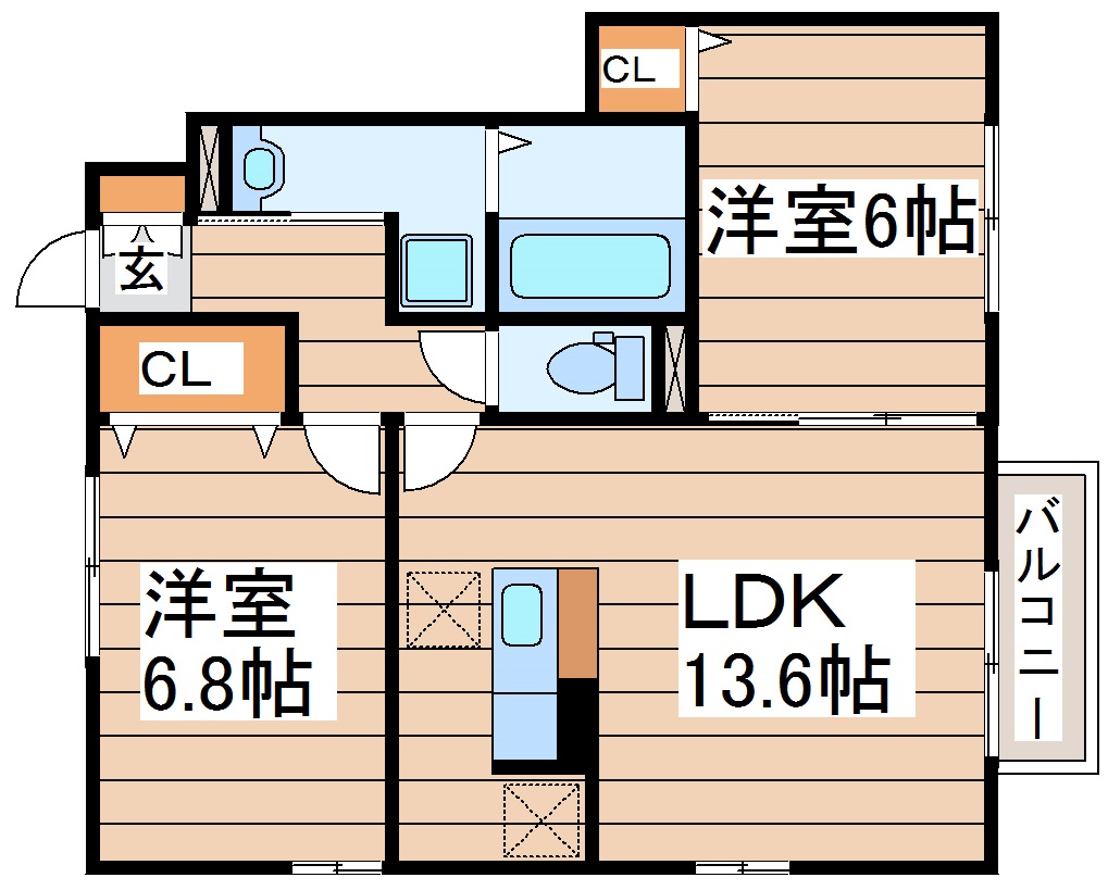 ロイヤルコート福室　2番館の間取り