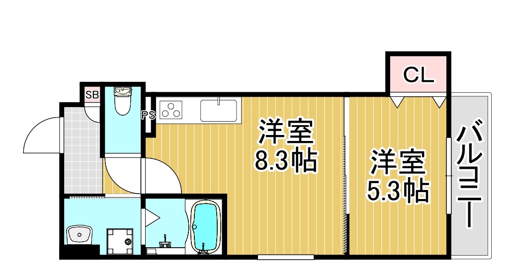 クリエオーレ山王の間取り