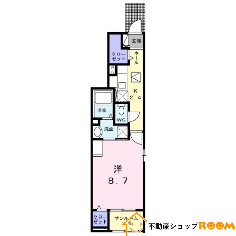 筑後市大字山ノ井のアパートの間取り