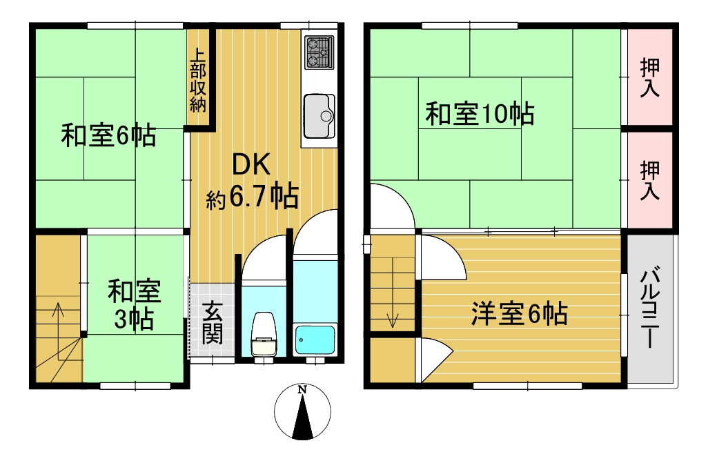 下京区突抜2丁目賃貸の間取り写真
