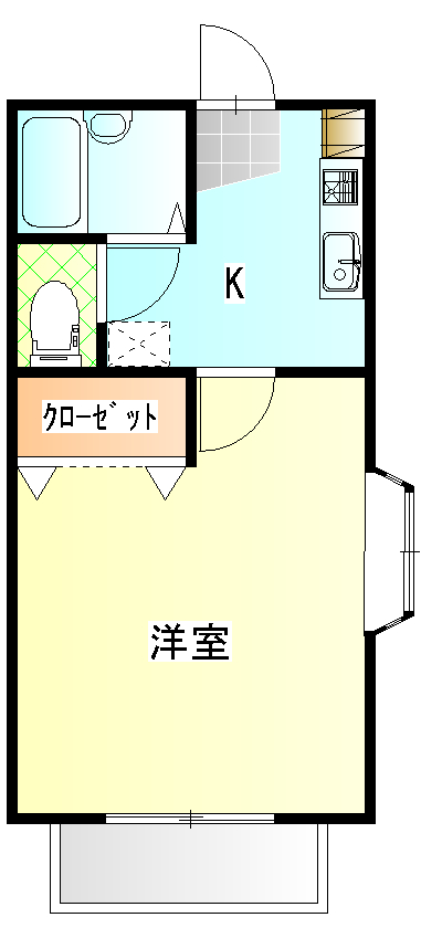 ハイツ大晋の間取り