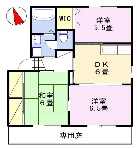 兵庫県姫路市新在家本町２（アパート）の賃貸物件の間取り