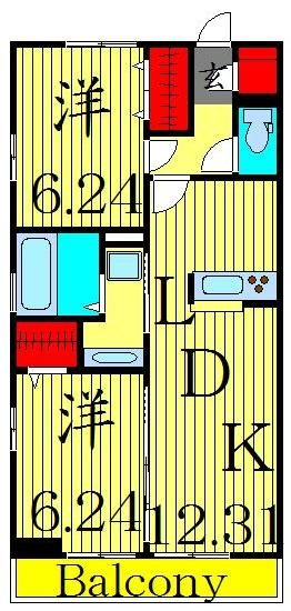 東京都足立区西加平２（アパート）の賃貸物件の間取り