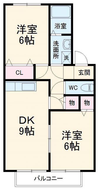 岐阜市中西郷のアパートの間取り