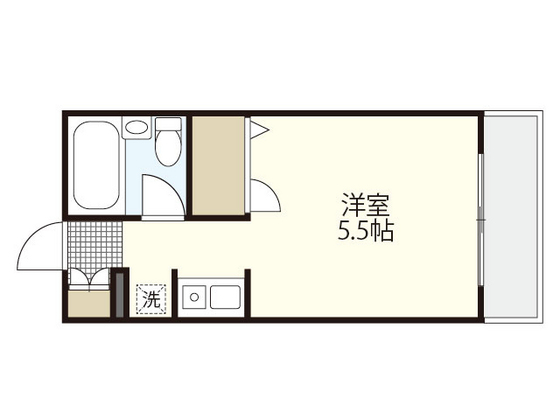 広島市中区光南のマンションの間取り