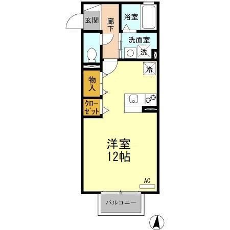 大垣市三塚町のアパートの間取り