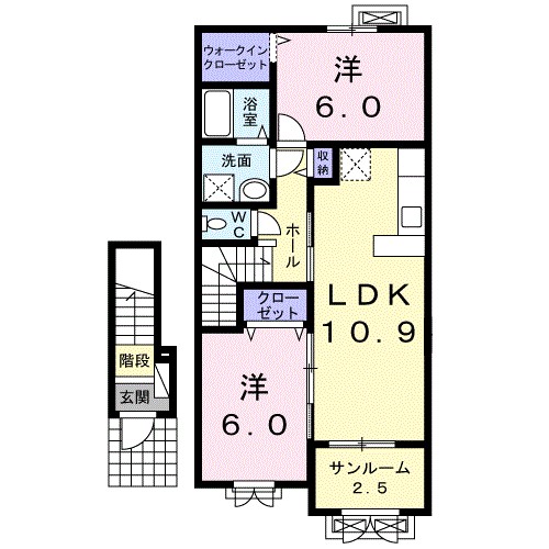 カルマティ　Ｂの間取り