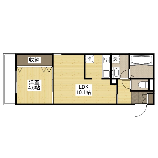 尾道市高須町のマンションの間取り