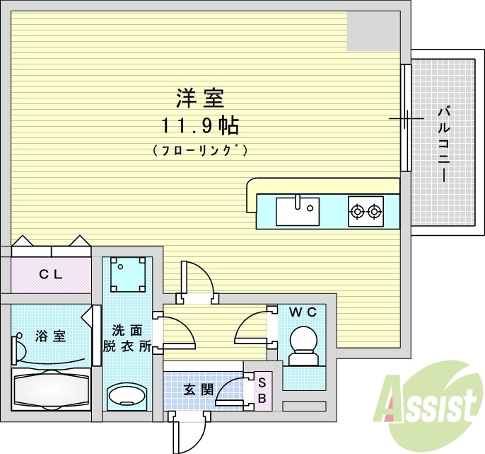 スワンズシティ塚本アクシアの間取り