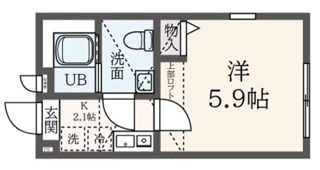 川崎市麻生区岡上のアパートの間取り