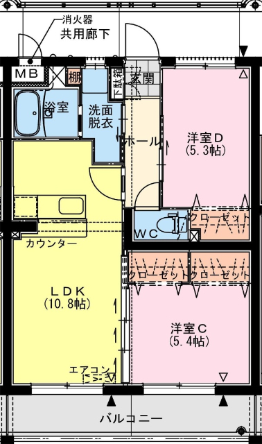 【（仮称）加納槙ノ札マンションの間取り】