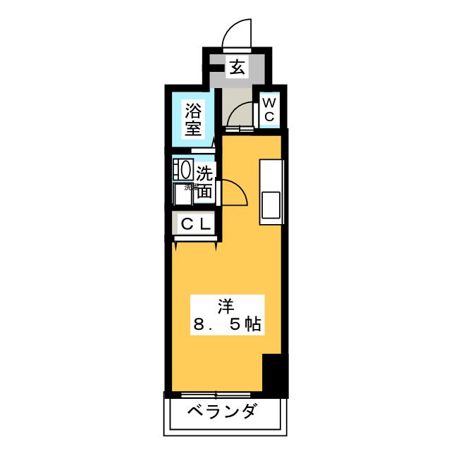 【名古屋市千種区今池のマンションの間取り】