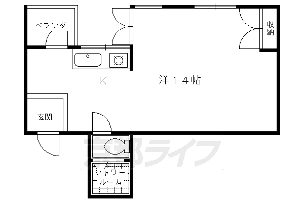 【京都市下京区四本松町のマンションの間取り】