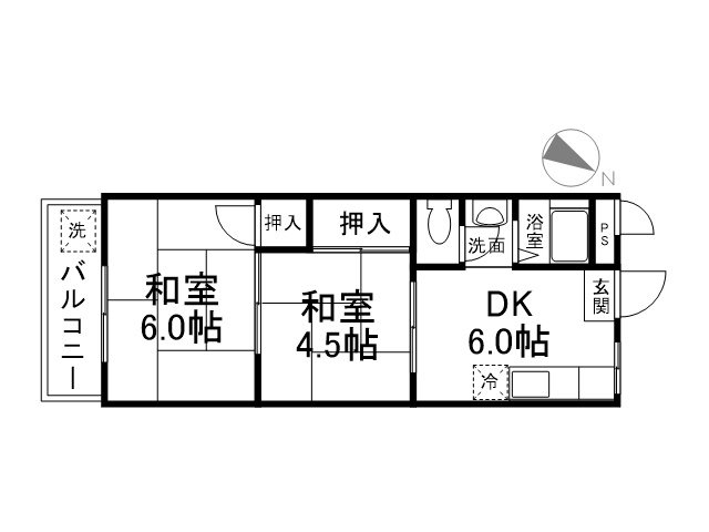 ハイツ藤の間取り