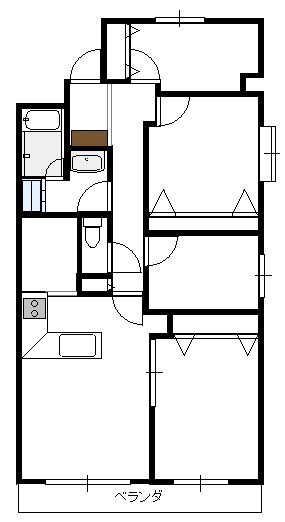 【松戸市大金平のマンションの間取り】