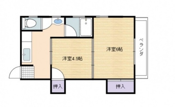 広島市中区富士見町のマンションの間取り