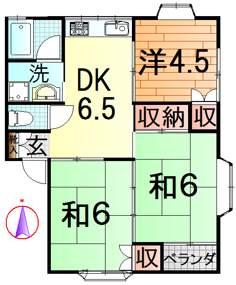 リエス天童Ｂの間取り