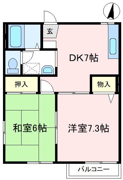 狭山市大字南入曽のアパートの間取り