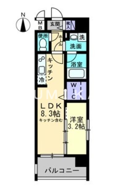 レジデンスカープ南中央町の間取り