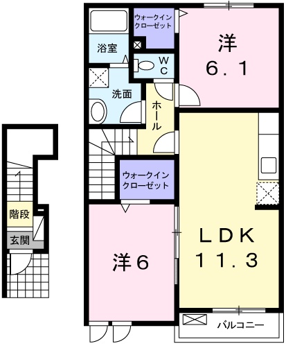 【パレ・デリシューの間取り】