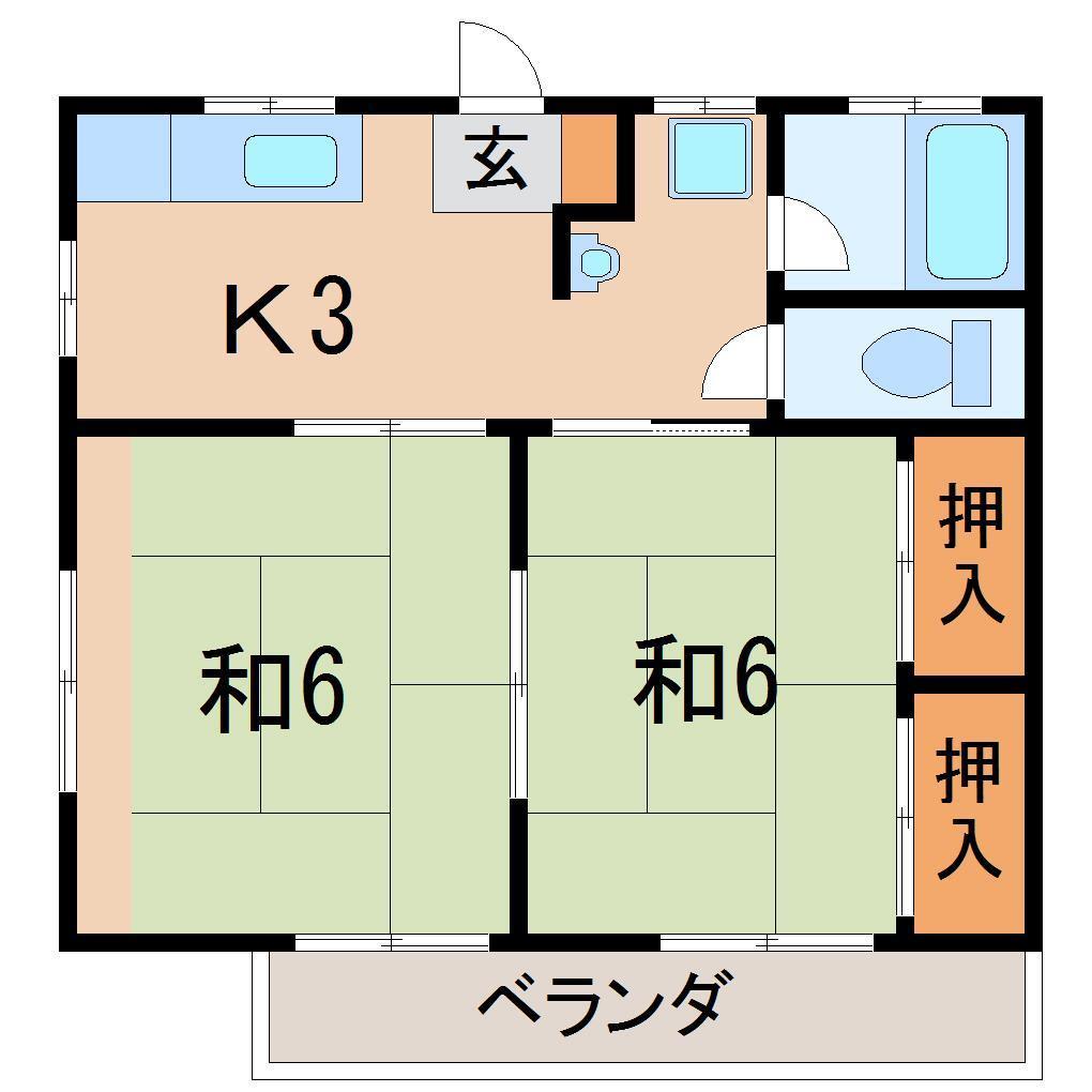 シミズアパートの間取り