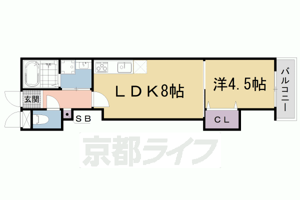 Ｐｒｉｖａｔｅ　Ｒｅｓｉｄｅｎｃｅ　山科御陵の間取り