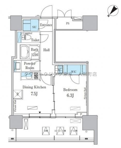 中央区晴海のマンションの間取り