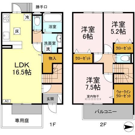 プランドール　ドミール　Ｂ棟の間取り