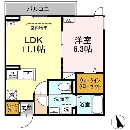 葛飾区東四つ木のアパートの間取り