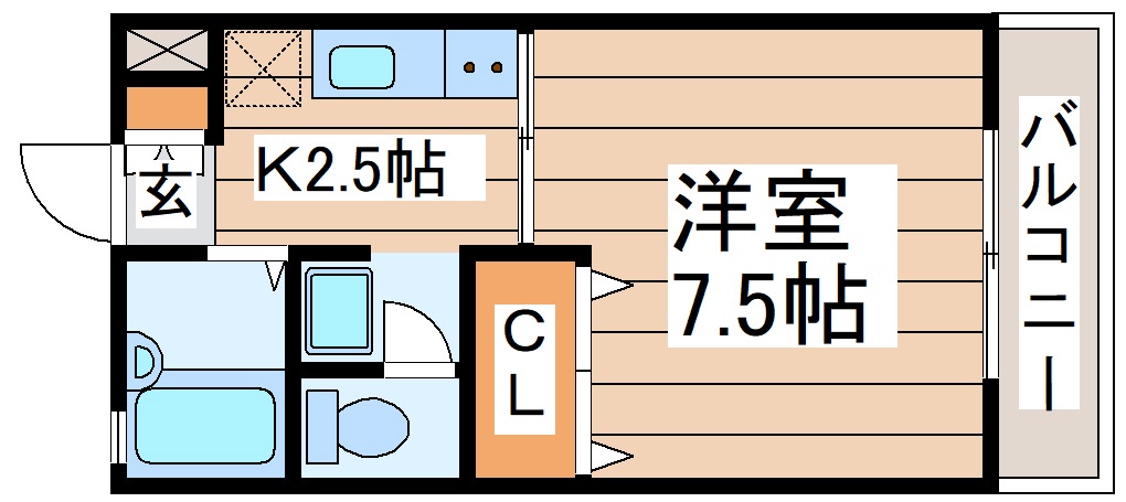 フォレスト連坊壱番館の間取り