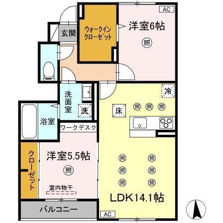 四つ葉原町の間取り