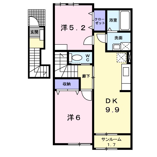 カーサ　ヒルズの間取り