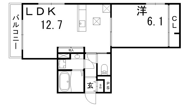 リコルド須磨高倉の間取り