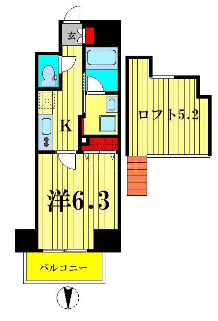 墨田区江東橋のマンションの間取り