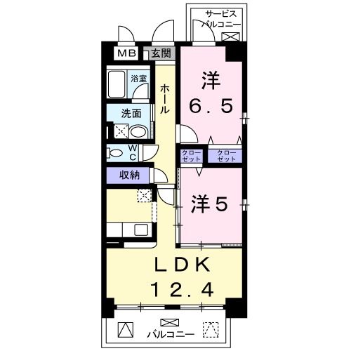 グラシオッソＫの間取り