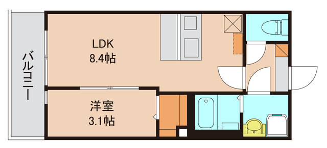 流山市南流山のアパートの間取り