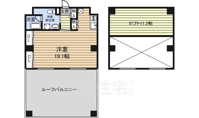 名古屋市千種区東山通のマンションの間取り