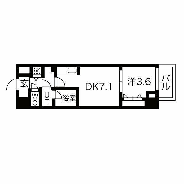 ライフフィールドなにわ本町RUELLEの間取り