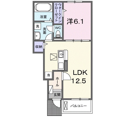 姫路市辻井のアパートの間取り